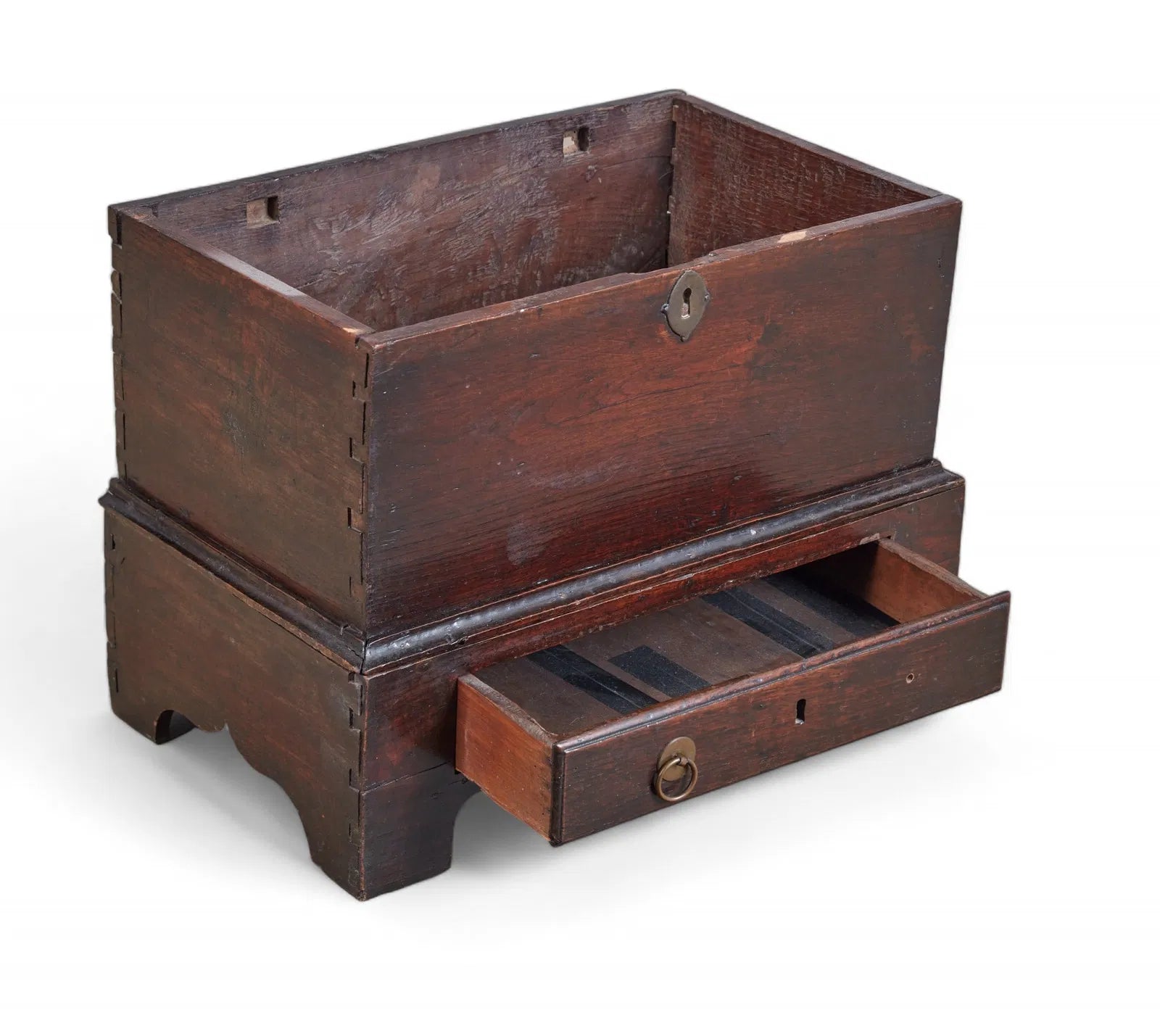 AF4-029: Late 18th Century Georgian Diminutive Oak Mule Chest