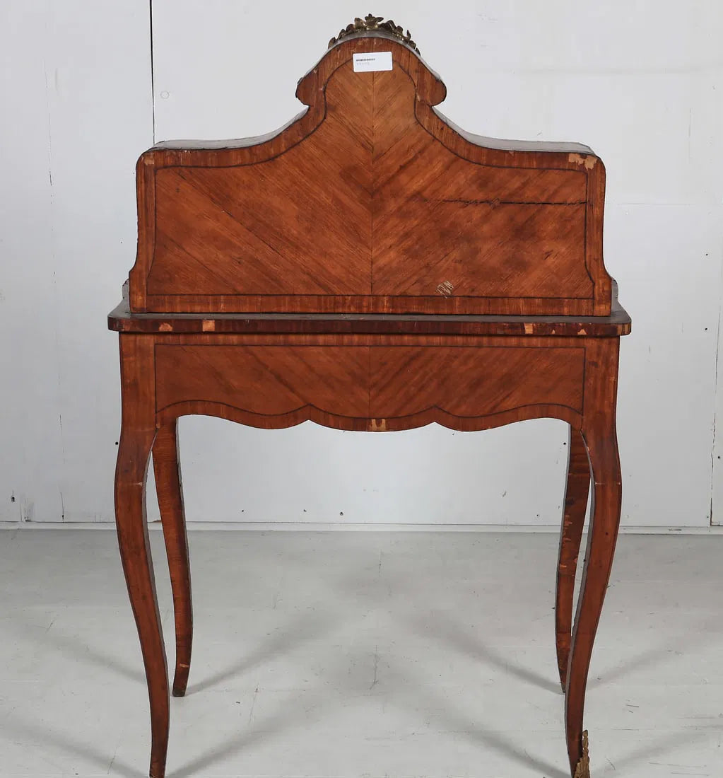 AF5-037: Late 19th Century French Louis XV Parquetry Inlaid Writing Desk