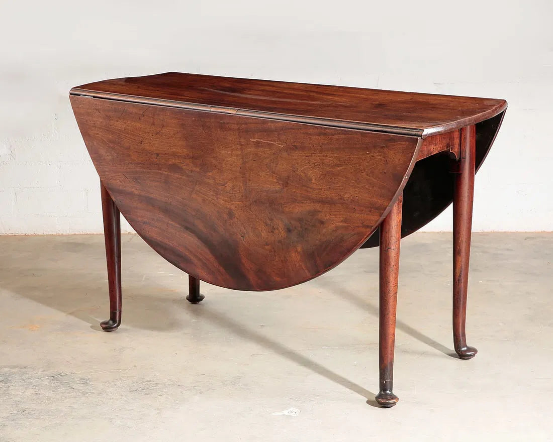 Late 18th Century English Georgian Mahogany Drop Leaf Table | Work of Man