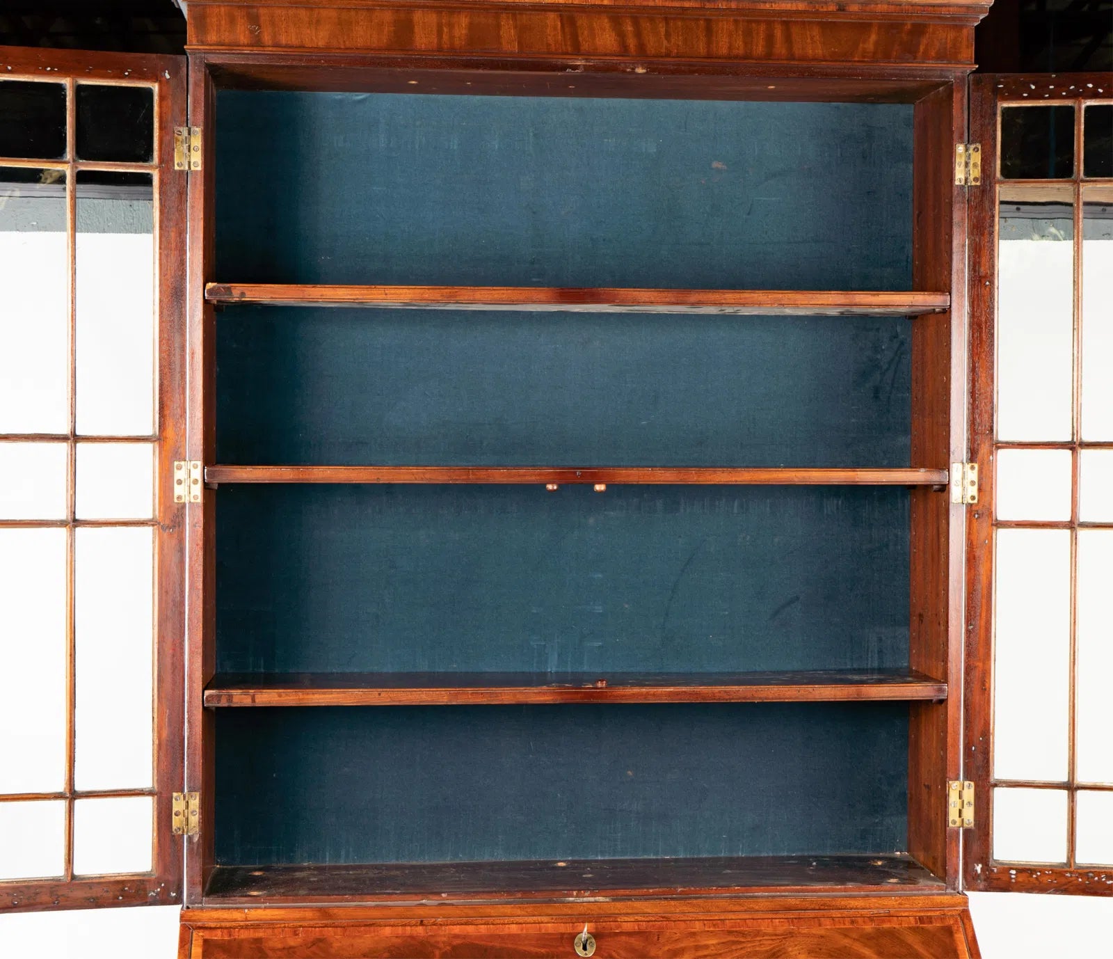 AF5-033: Late 18th Century Georgian Mahogany Bureau Bookcase