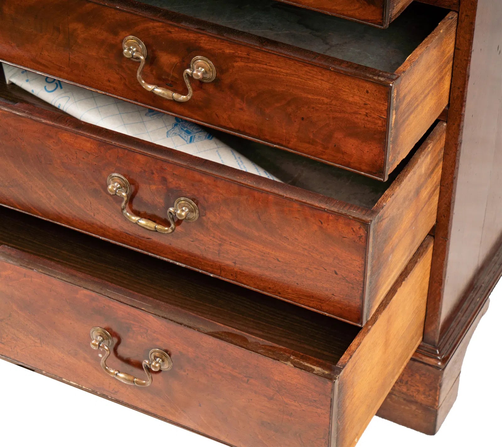 AF5-033: Late 18th Century Georgian Mahogany Bureau Bookcase