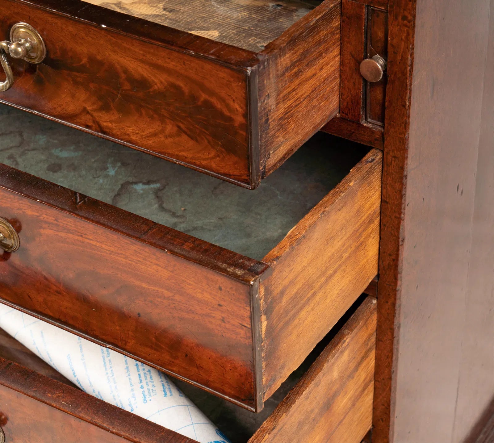 AF5-033: Late 18th Century Georgian Mahogany Bureau Bookcase