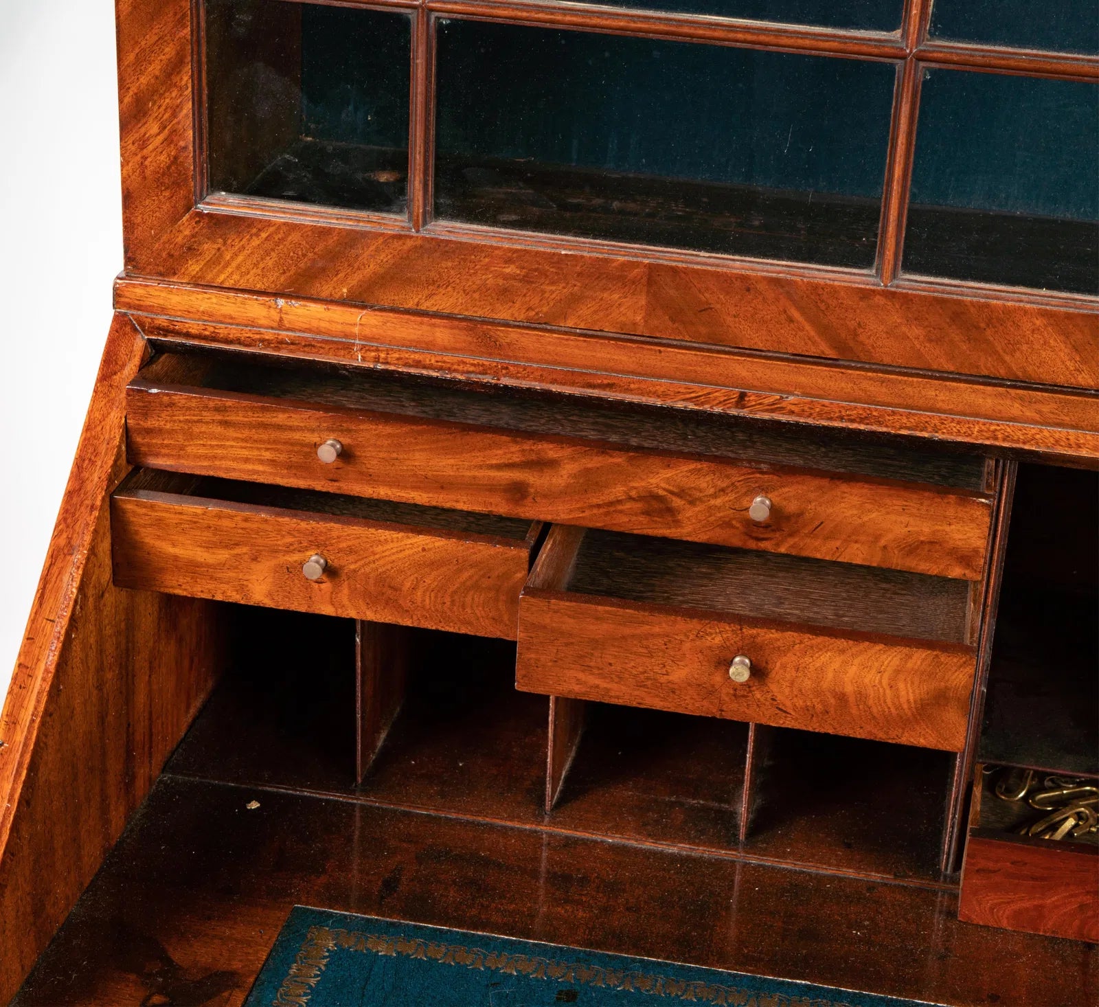 AF5-033: Late 18th Century Georgian Mahogany Bureau Bookcase