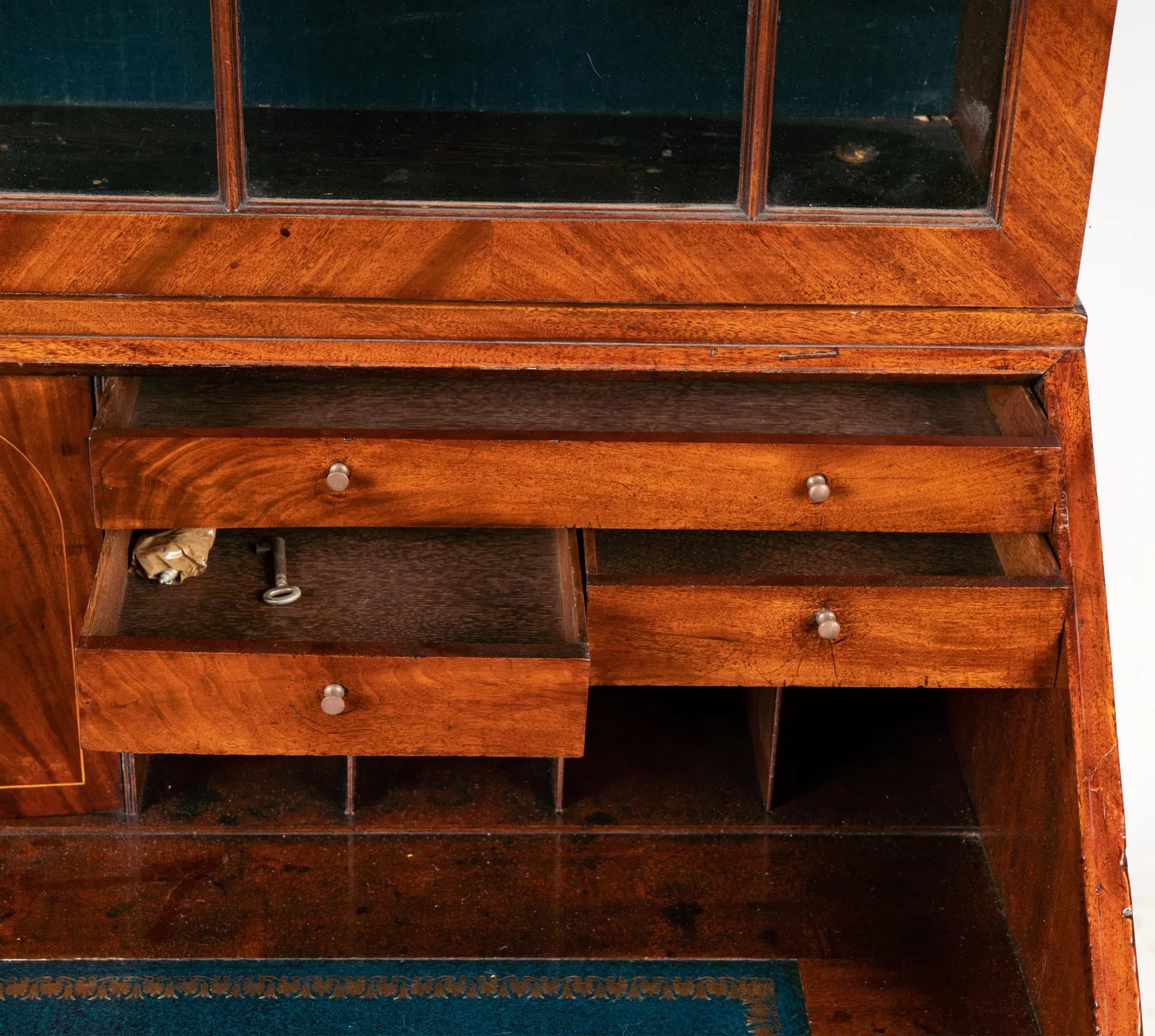 AF5-033: Late 18th Century Georgian Mahogany Bureau Bookcase