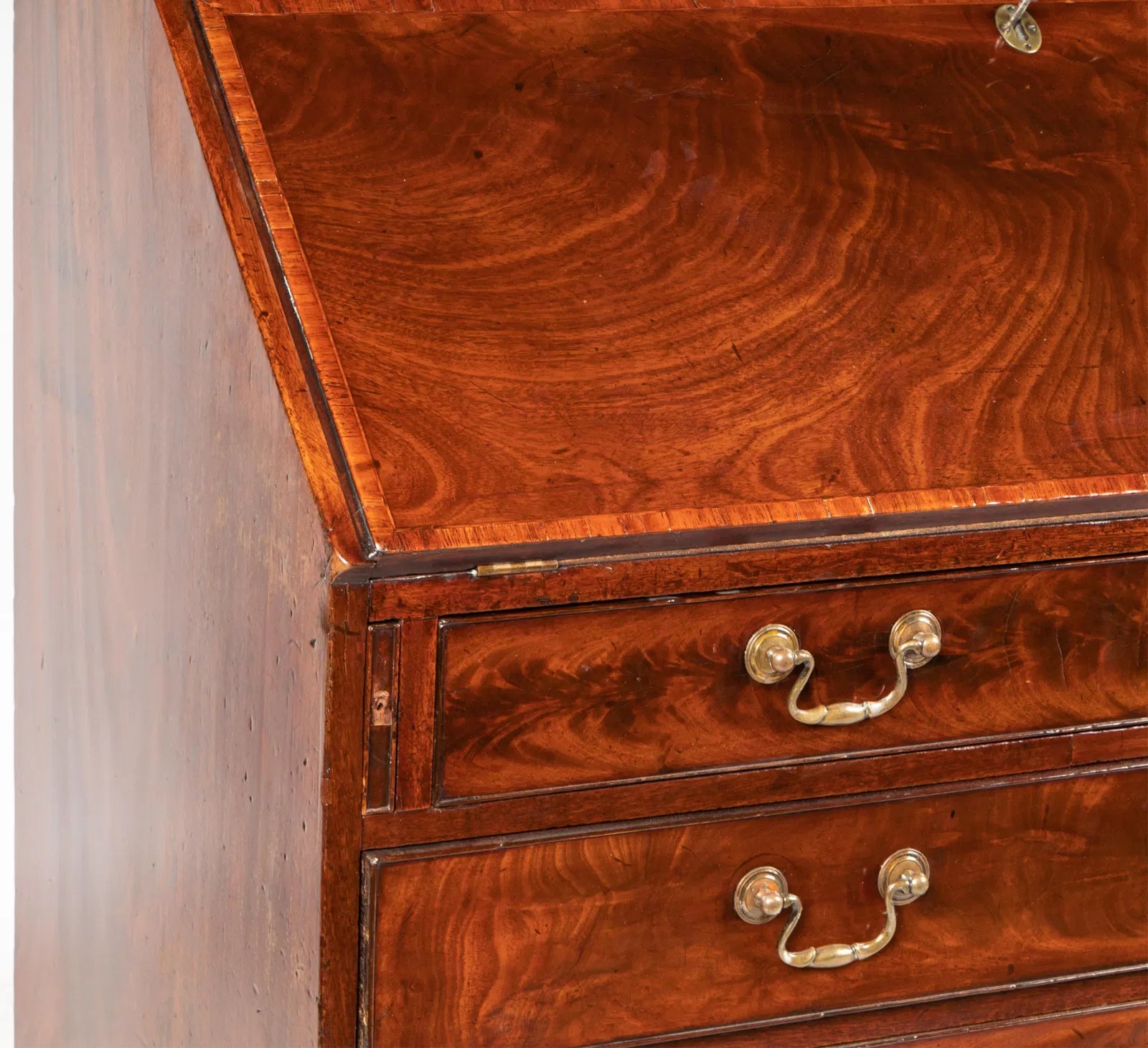 AF5-033: Late 18th Century Georgian Mahogany Bureau Bookcase