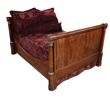 Antique Early 19th Century French Empire Mahogany Bed | Work of Man