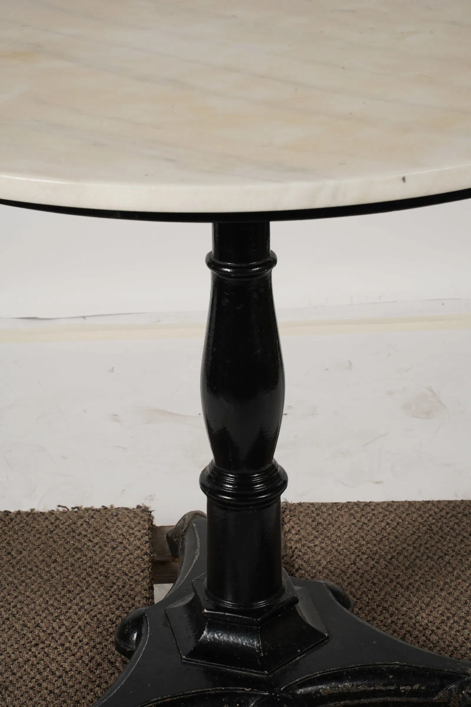 AF1-414: Antique Late 19th Century Victorian Marble and Iron Bistro Table