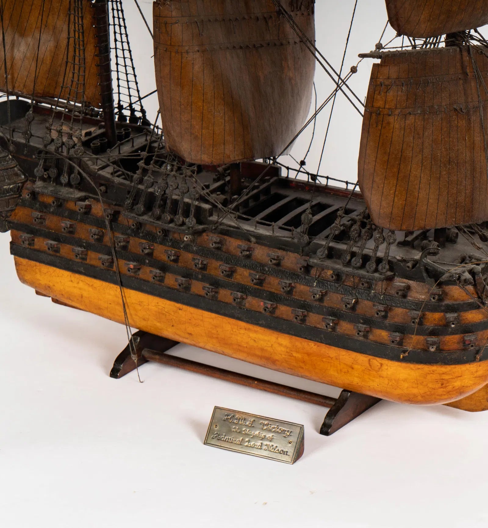 CR2-040: 19th Century Wooden Model of Admiral Lord Nelson Ship HMS Victory