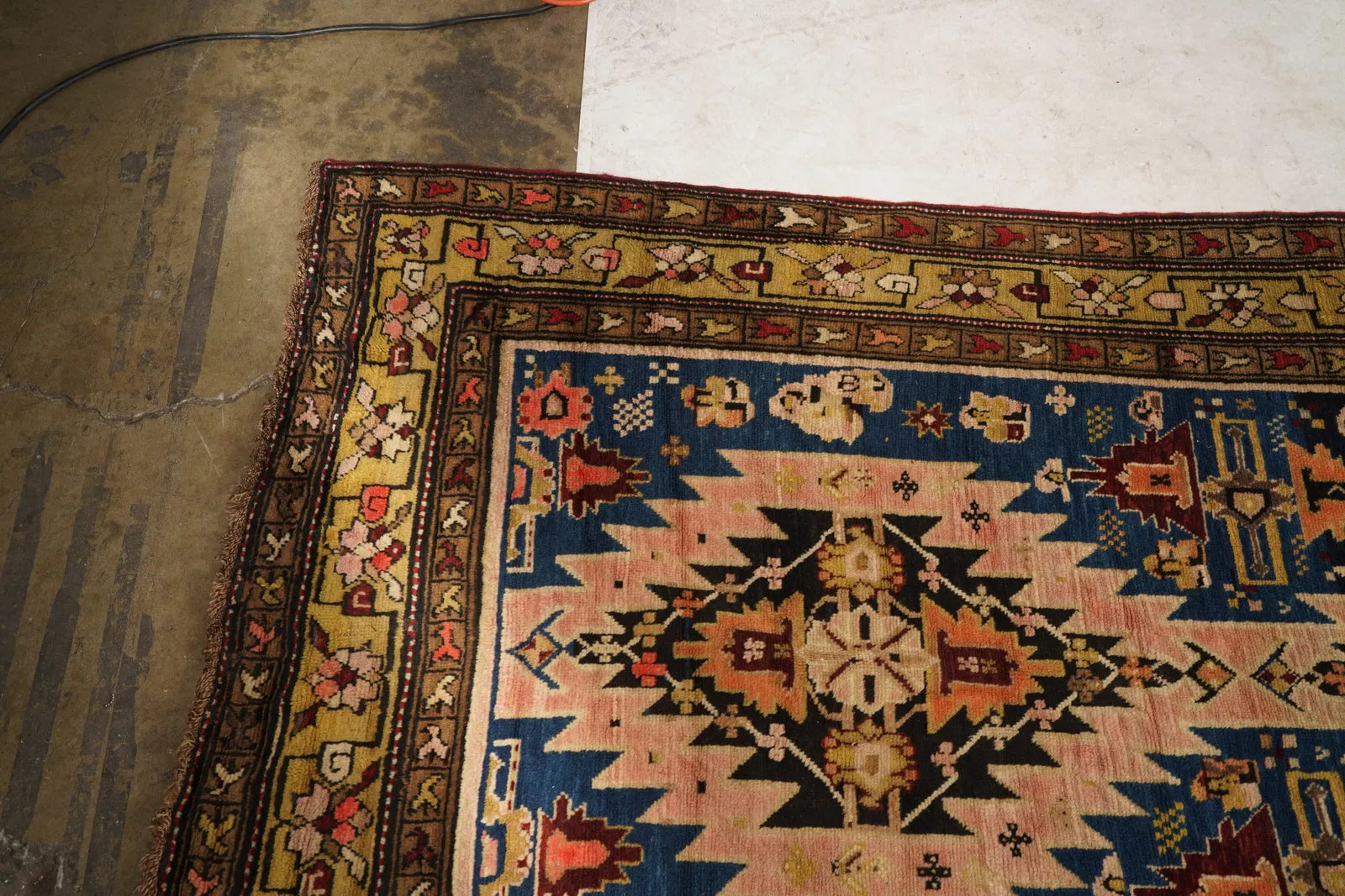 OR8-004: Antique Early 20th Century Kazak Caucasian Wool on Wool Runner Rug