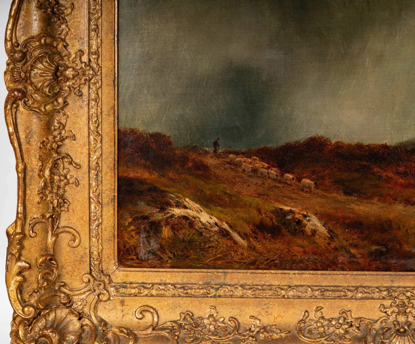 AW808: Late 19th Century Scottish Landscape Oil on Canvas Signed Sinclair