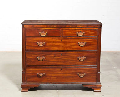 Late 18th Century English George III Mahogany Chest of Drawers | Work of Man