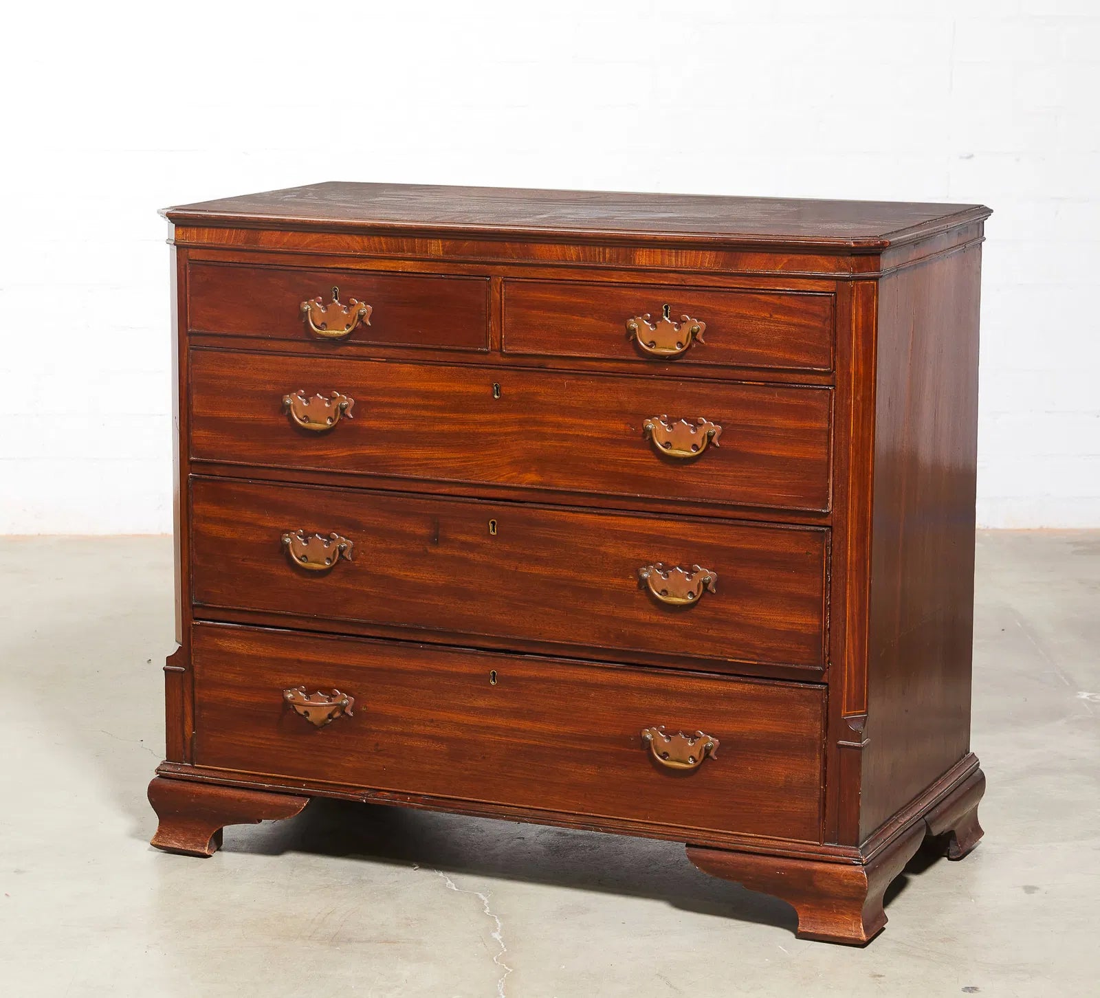 AF4-036: Late 18th Century English George III Mahogany Chest of Drawers