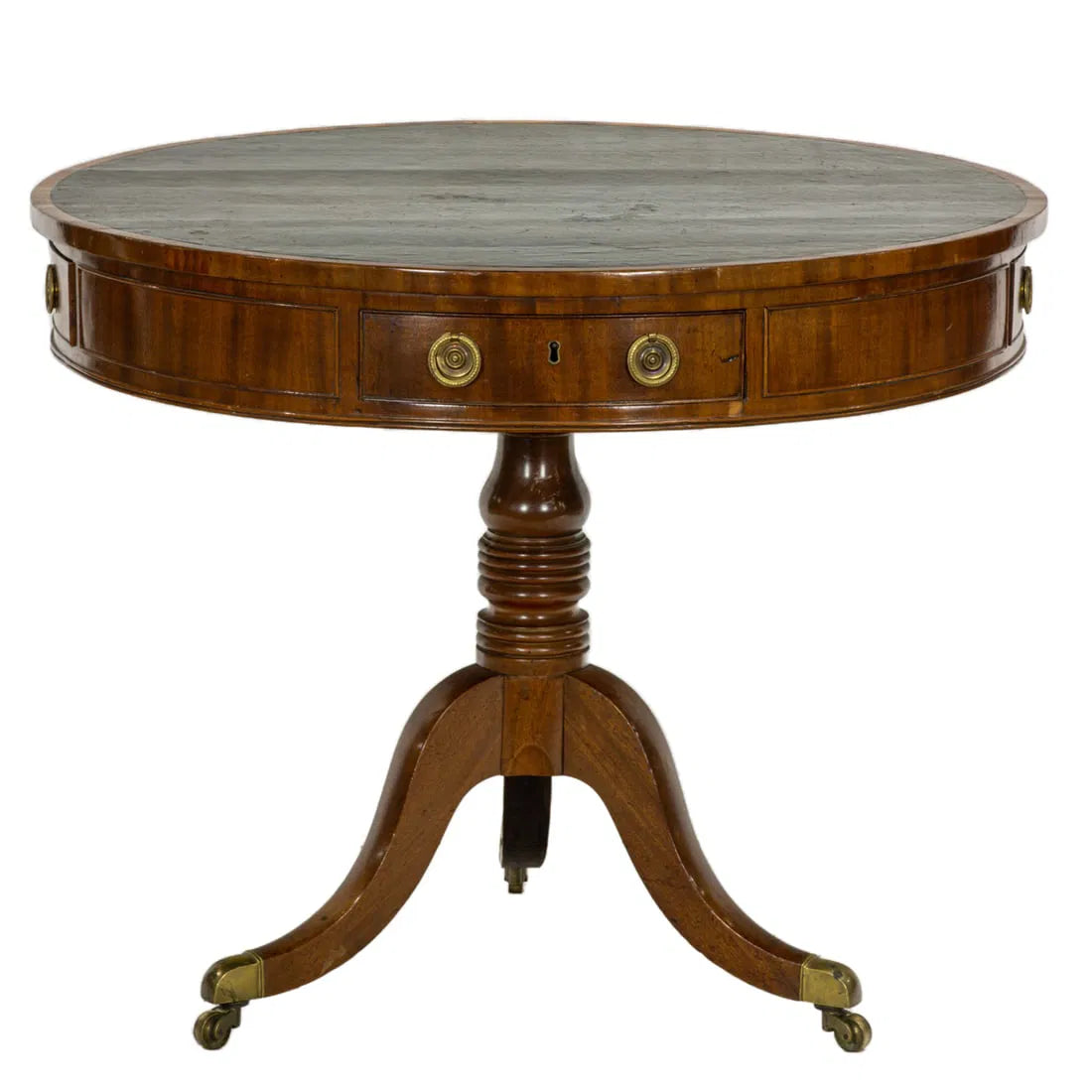 Antique  Regency Drum Rent Table | Work of Man