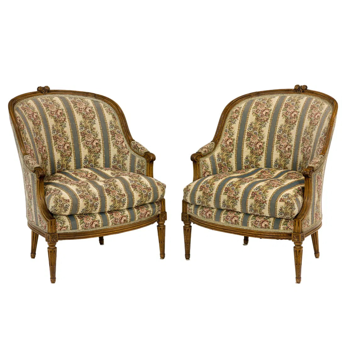 Antique Pair Louis XVI Bergeres | Work of Man