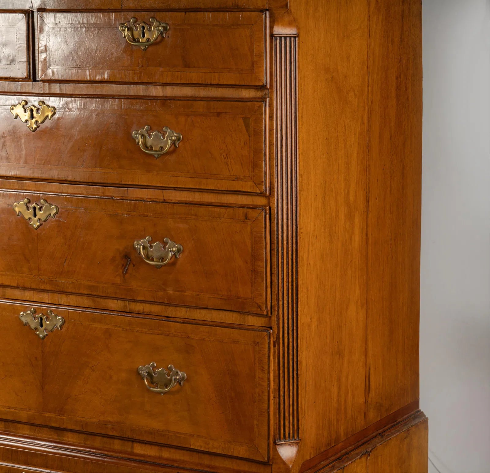 AF4-038: Antique Late 18th Century Georgian Walnut Chest on Chest