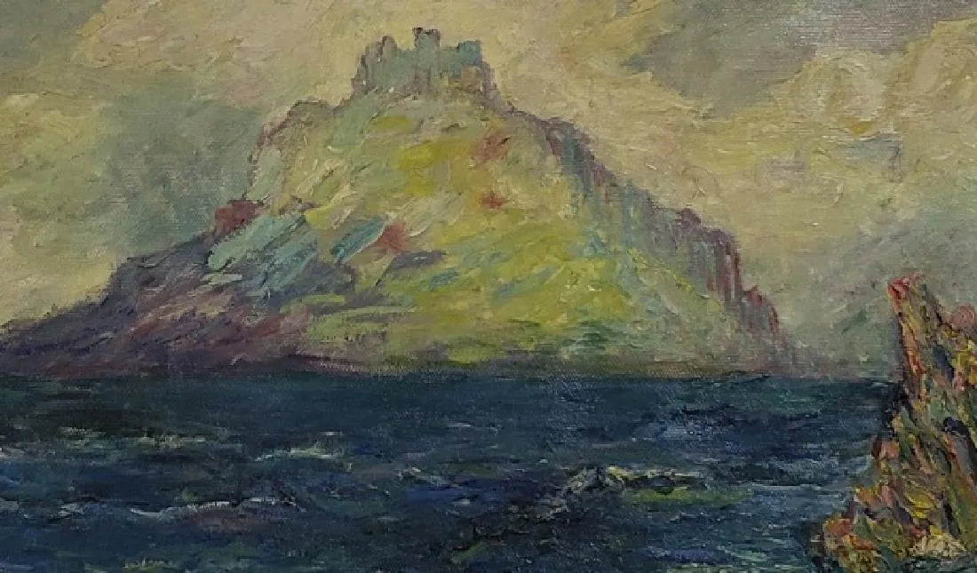AW578 - Birger Sandzen, In The Style Of - Island Seascape - Early 20th C - Oil on Canvas