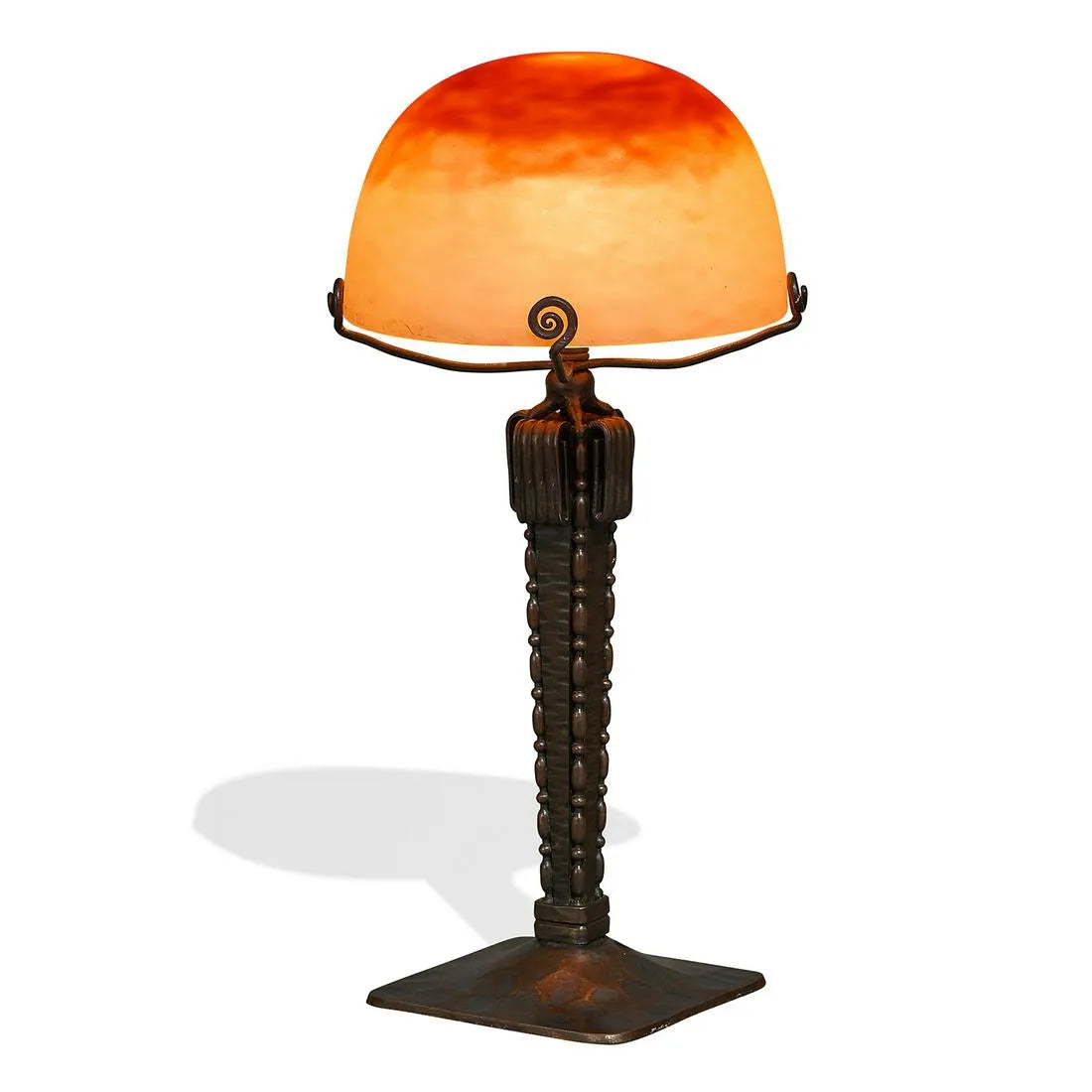 AL2-013: EARLY 20TH CENTURY FRENCH ART DECO DAUM BOUDOIR LAMP