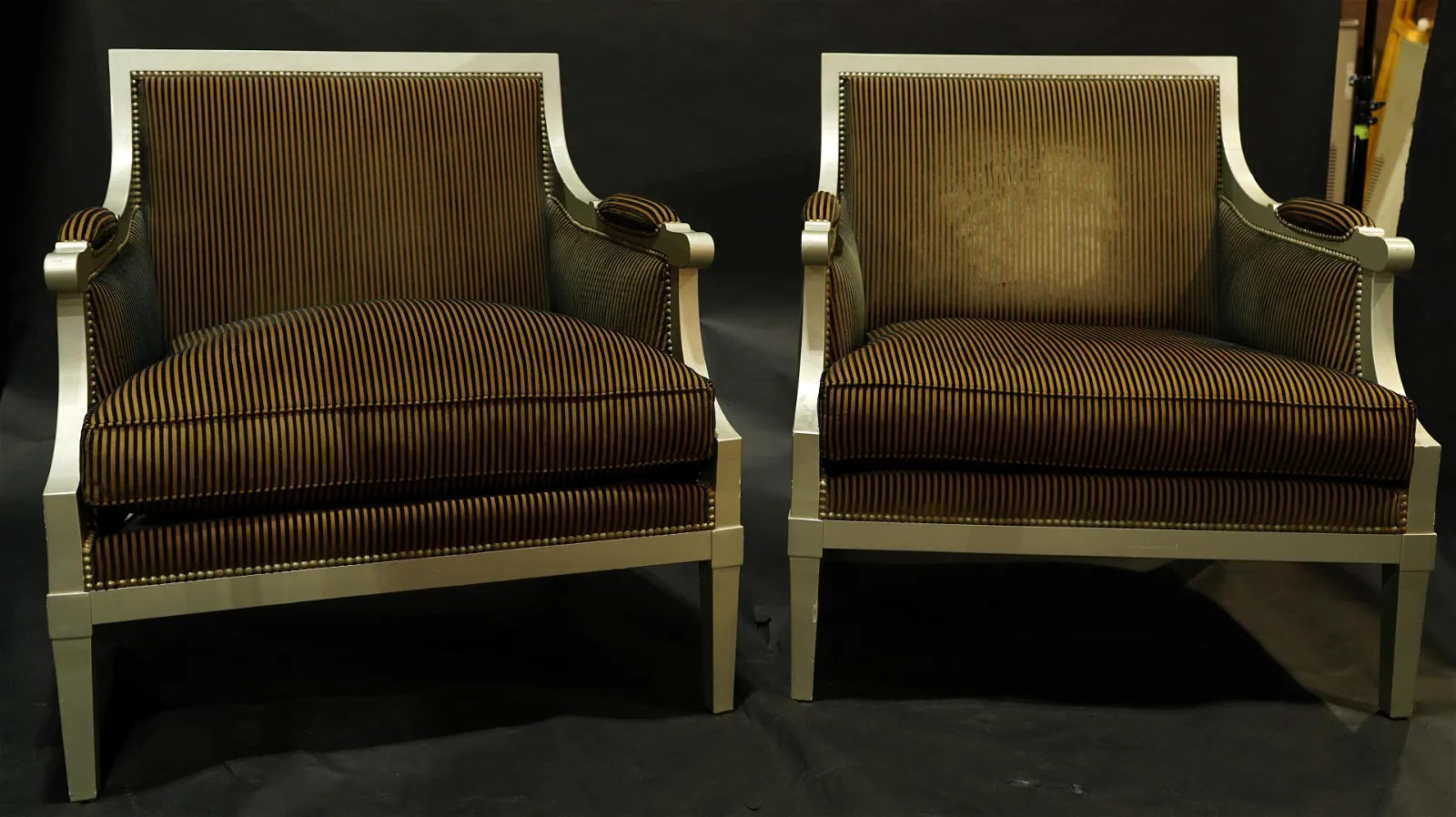 AF2-379: Vintage Pair of Designer Roche Bobois Club Chairs