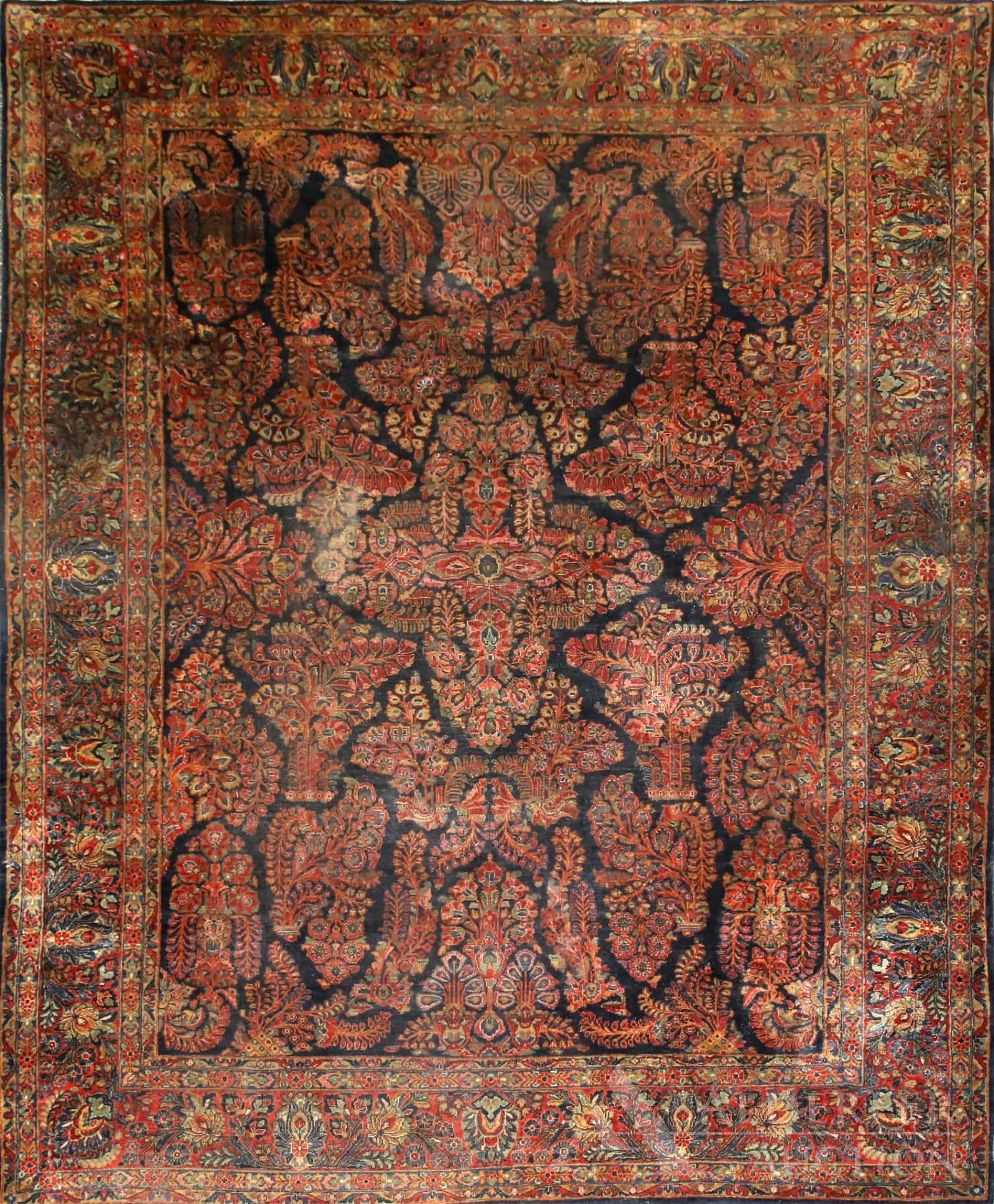 OR6-007: Early 20th Century Persian Sarouk room Size Rug