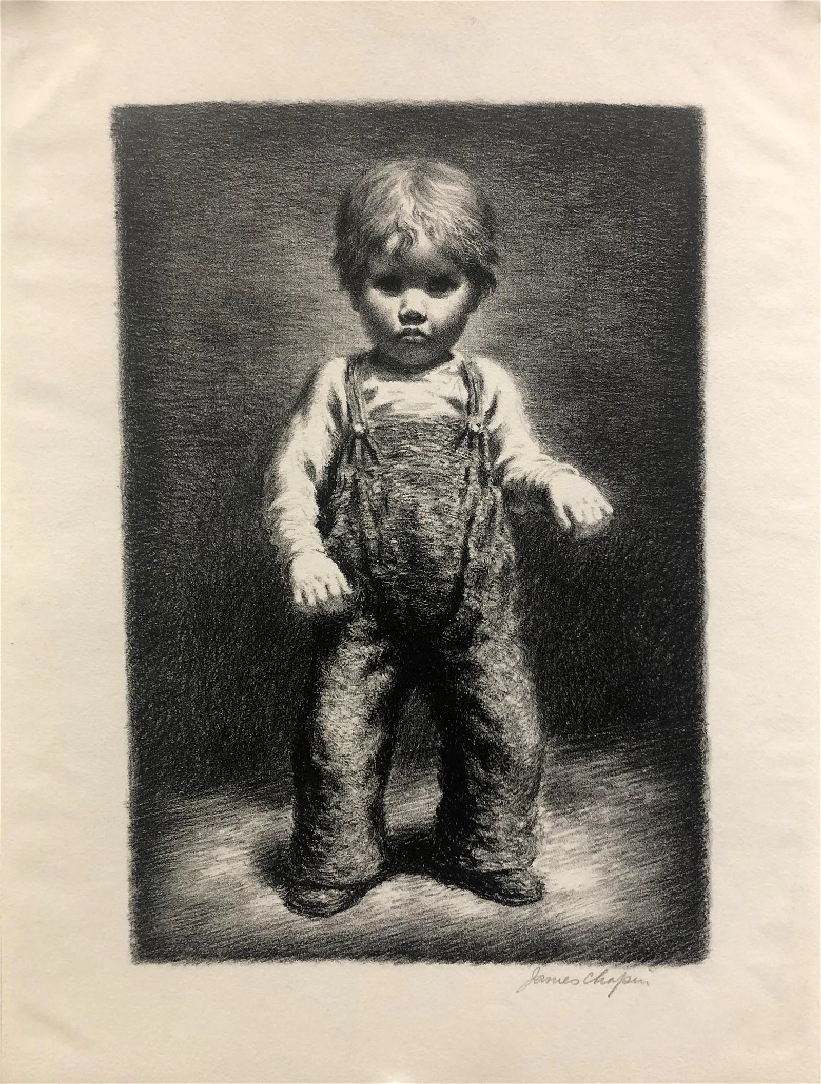 AW8-009: James Ormsbee Chapin - Circa 1943 - Lithograph - "Standing Child"