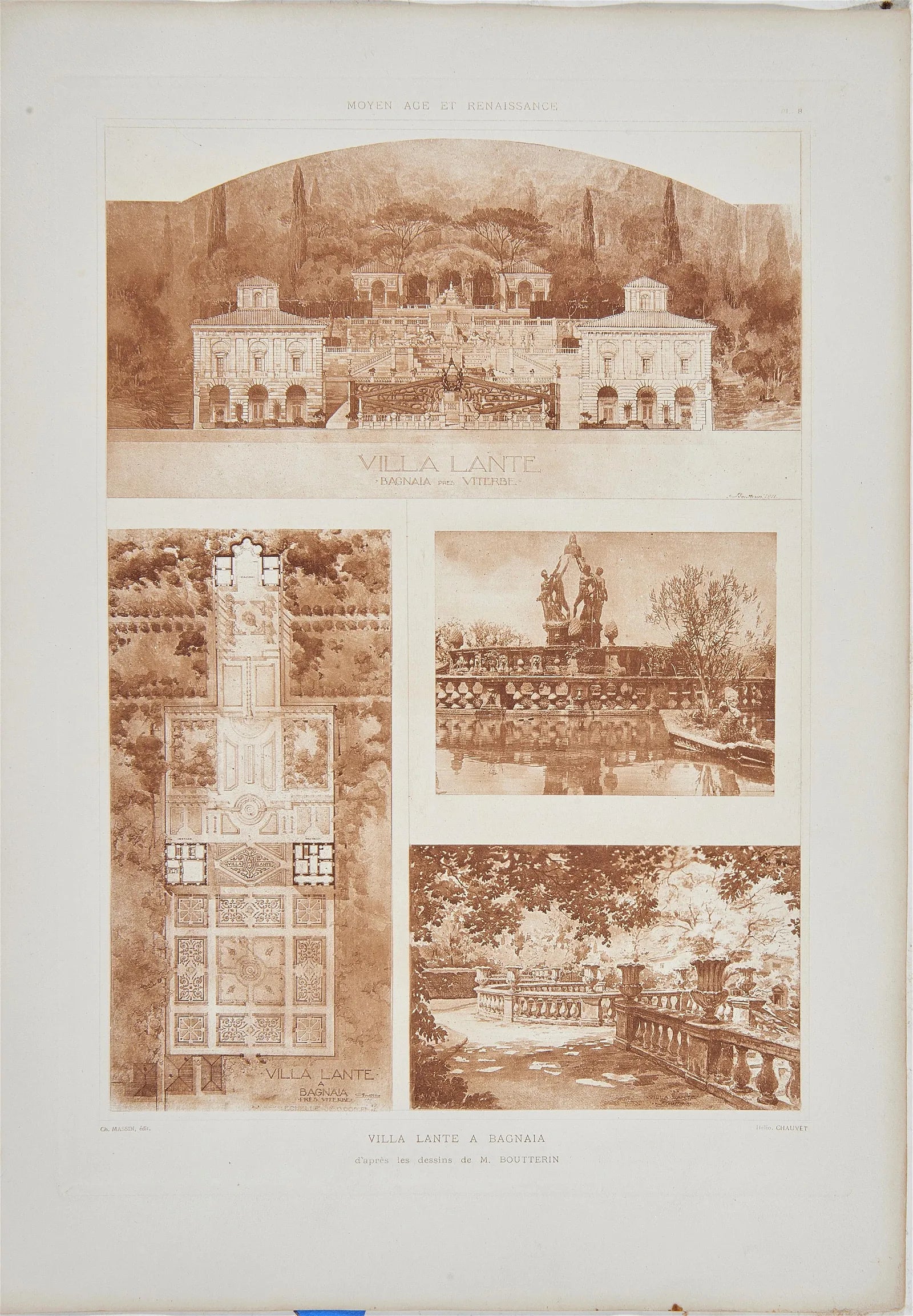 AW7-008: Jules-Adolphe Chauvet - Lot of 3 19th Century Architectural Heliogravures From Moyen Age Et Renaissance