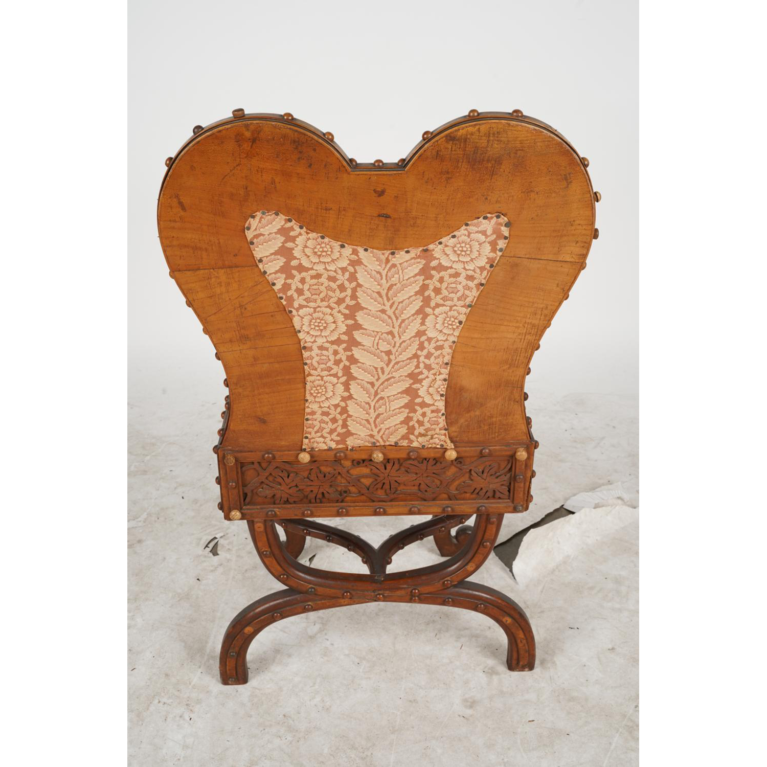 AF2-107: ANTIQUE LATE 19TH CENTURY AMERICAN VICTORIAN HIGHLY CARVED WALNUT SIDE CHAIR