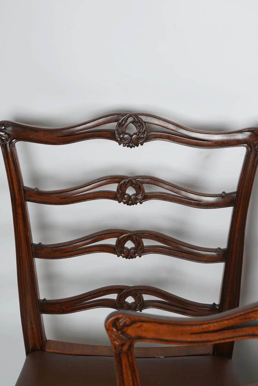 AF2-101: ANTIQUE SET OF TEN EARLY 19TH C CHIPPENDALE STYLE MAHOGANY DINING CHAIRS