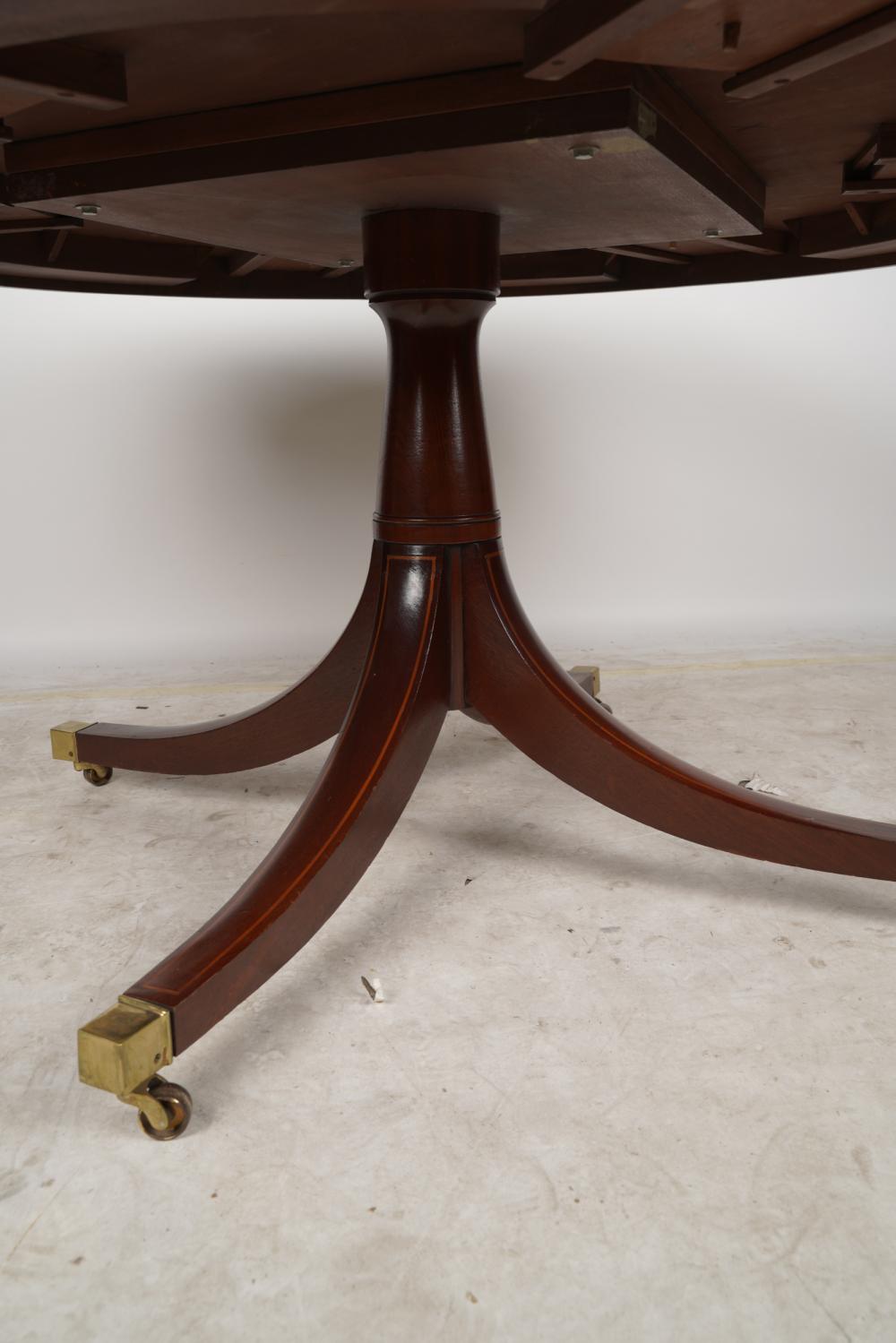 AF1-032:  LATE 20TH C REGENCY STYLE MAHOGANY POKER / GAME TABLE FOR 6