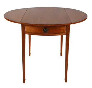 Antique American Sheraton Satinwood Pembroke Table | Work of Man