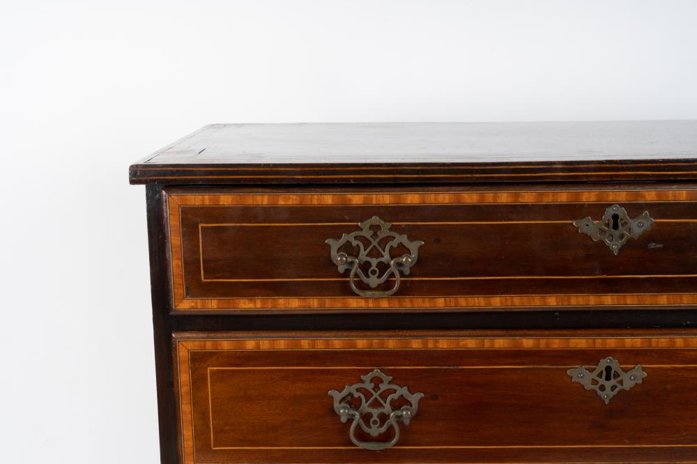 AF4-005: ANTIQUE LATE 18TH C GEORGE III MAHOGANY CHEST OF DRAWERS