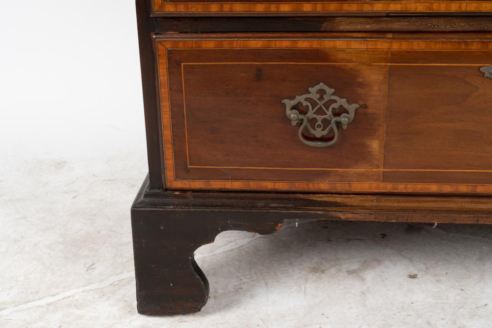 AF4-005: ANTIQUE LATE 18TH C GEORGE III MAHOGANY CHEST OF DRAWERS