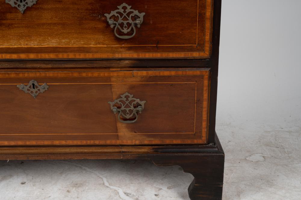 AF4-005: ANTIQUE LATE 18TH C GEORGE III MAHOGANY CHEST OF DRAWERS