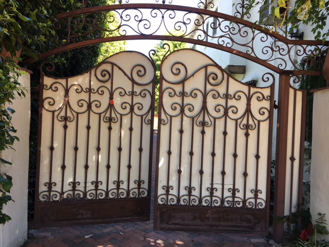 Antique Hand Forged Wrought Iron Driveway Gates | Work of Man