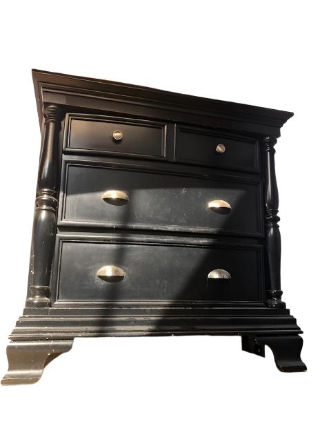 Pair of Restoration Hardware Ebonized Hardwood Bedside Chests | Work of Man