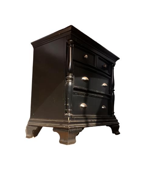 Pair of Restoration Hardware Ebonized Hardwood Bedside Chests | Work of Man