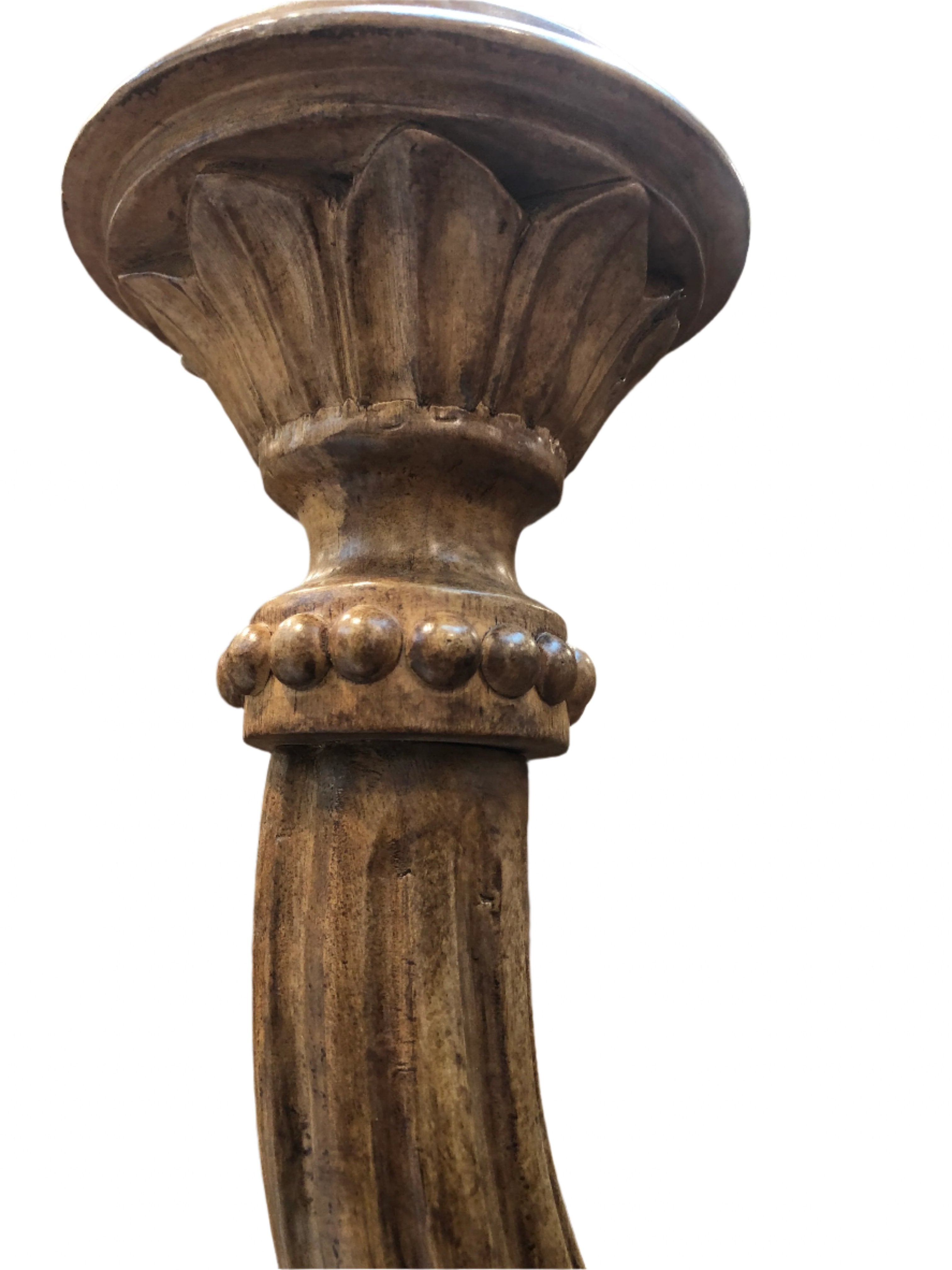 AL1-066:  Late 20th C Carved Wood 12 Light French Provincial Style Chandelier From the Larry Flynt Estate