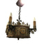 1920's  Beaux Arts Spanish Gothic Chandelier by Lion Elec | Work of Man