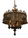 1920's  Beaux Arts Spanish Gothic Chandelier Lion  | Work of Man