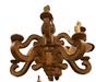 Late 20th C Carved Wood 10 Light French Provincial Style Chandelier | Work of Man