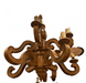 Late 20th C Carved Wood 10 Light French Provincial Style Chandelier | Work of Man