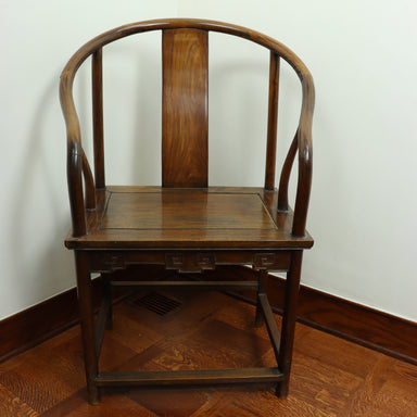 Antique Chinese Hardwood Horseshoe Chair | Work of Man