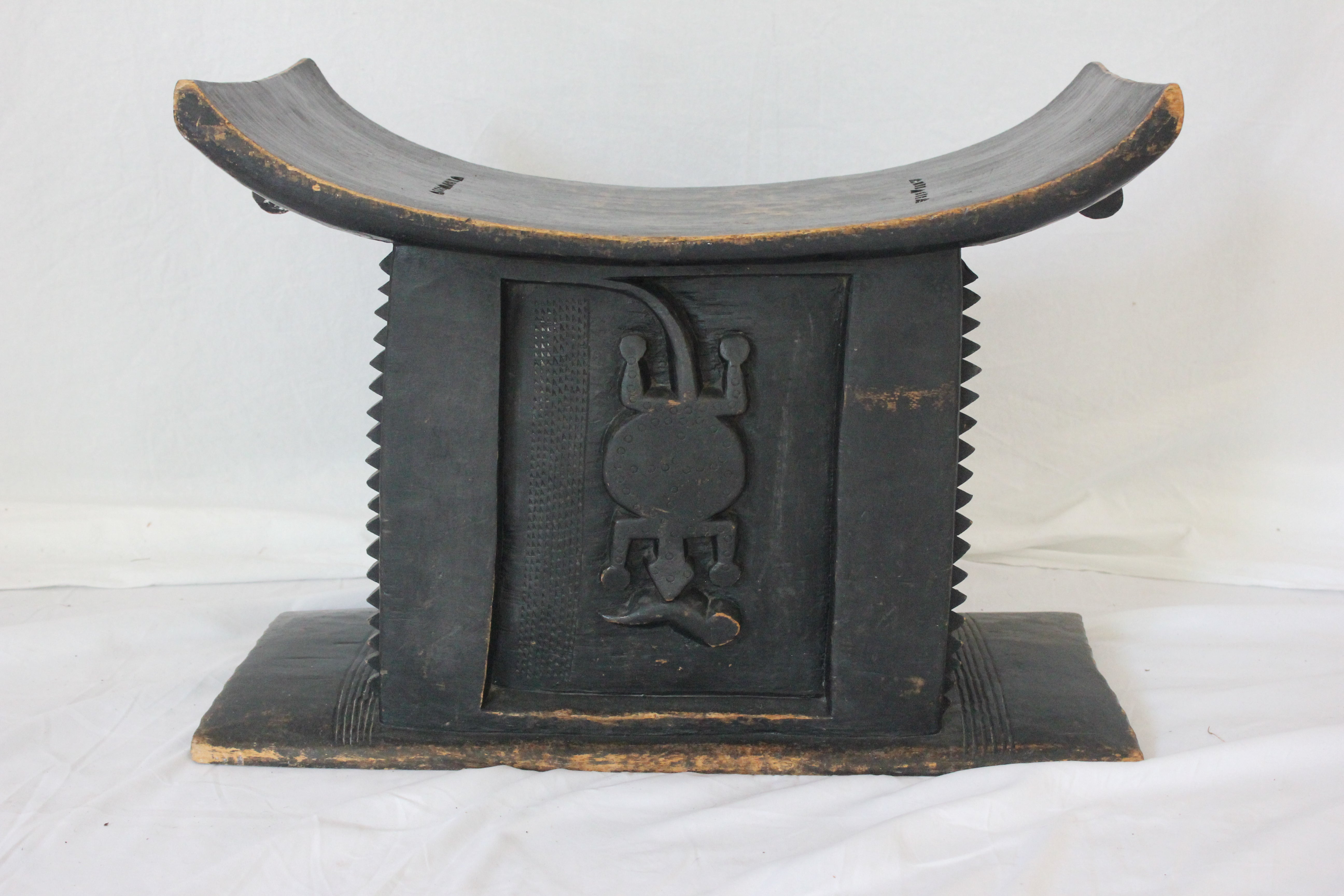 AF2-369: Antique Late 19th Century Carved African Tribal Stool