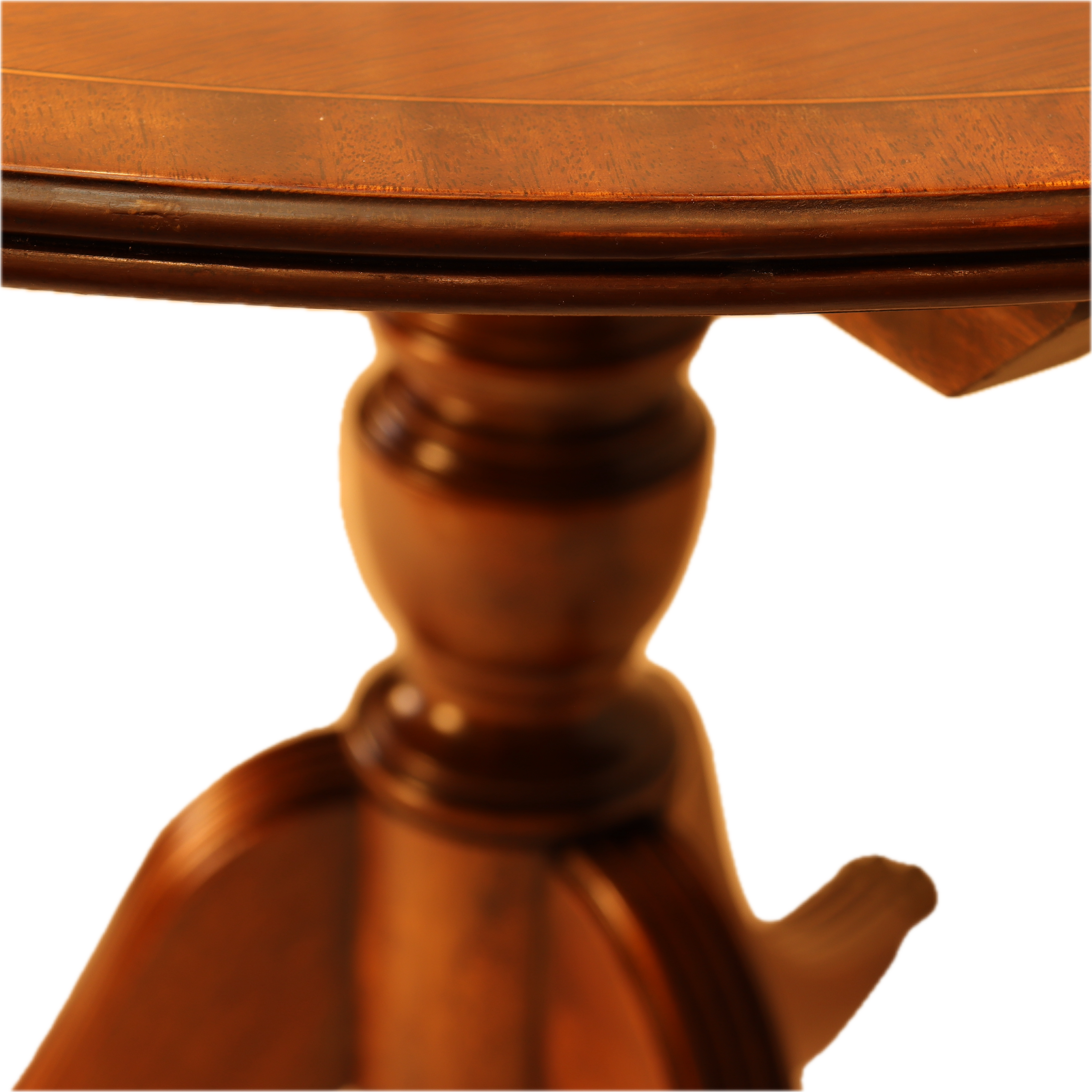 AF1-121: Antique Early 20th Century English Georgian Style Double Pedestal Oval Mahogany Dining Table With Cross Banding