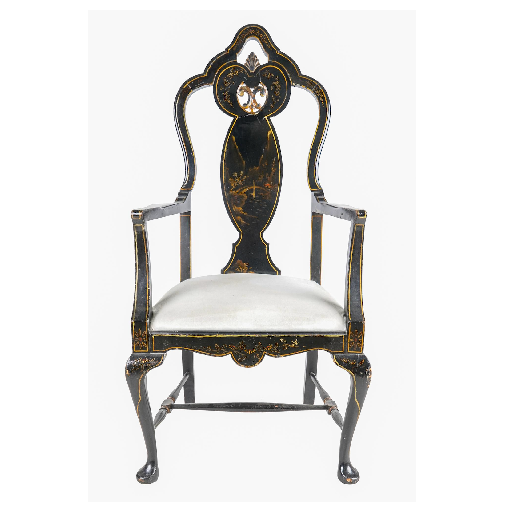 ANTIQUE AMERICAN GEORGIAN CHINOISERIE ARM CHAIR | Work of Man