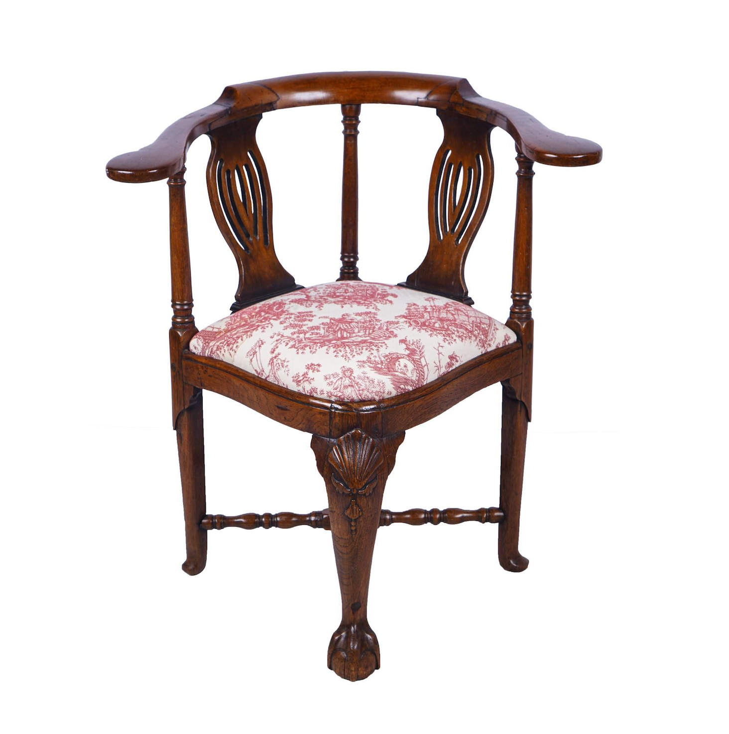 ANTIQUE ENGLISH GEORGIAN MAHOGANY CORNER ARMCHAIR | Work of Man