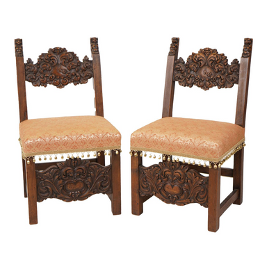 ANTIQUE JACOBEAN SIDE CHAIRS | Work of Man