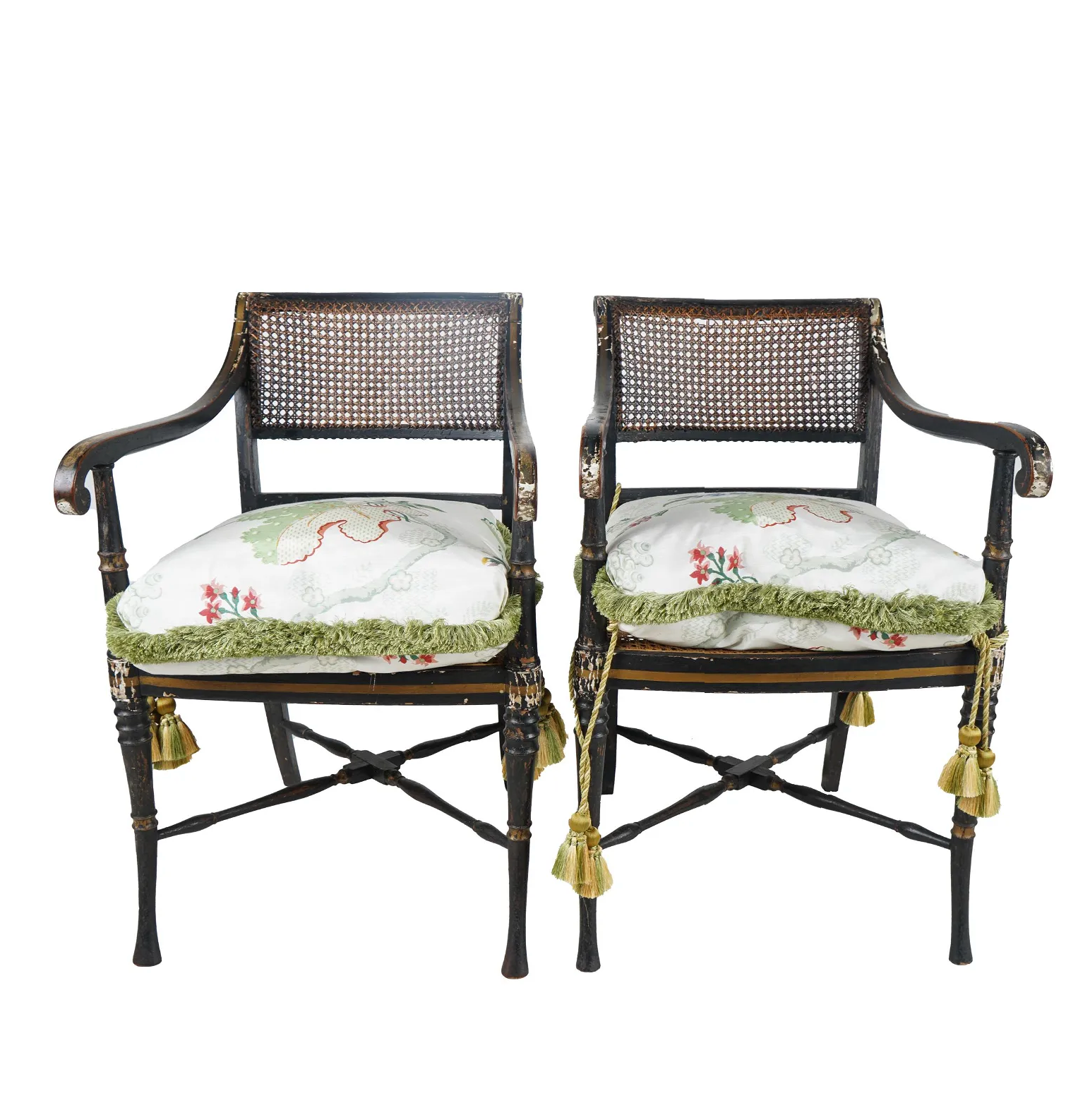 ANTIQUE ENGLISH REGENCY CANED ARMCHAIRS | Work of Man