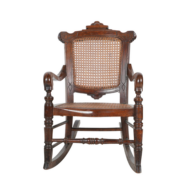 ANTIQUE AMERICAN VICTORIAN CHILDS ROCKING CHAIR | Work of Man