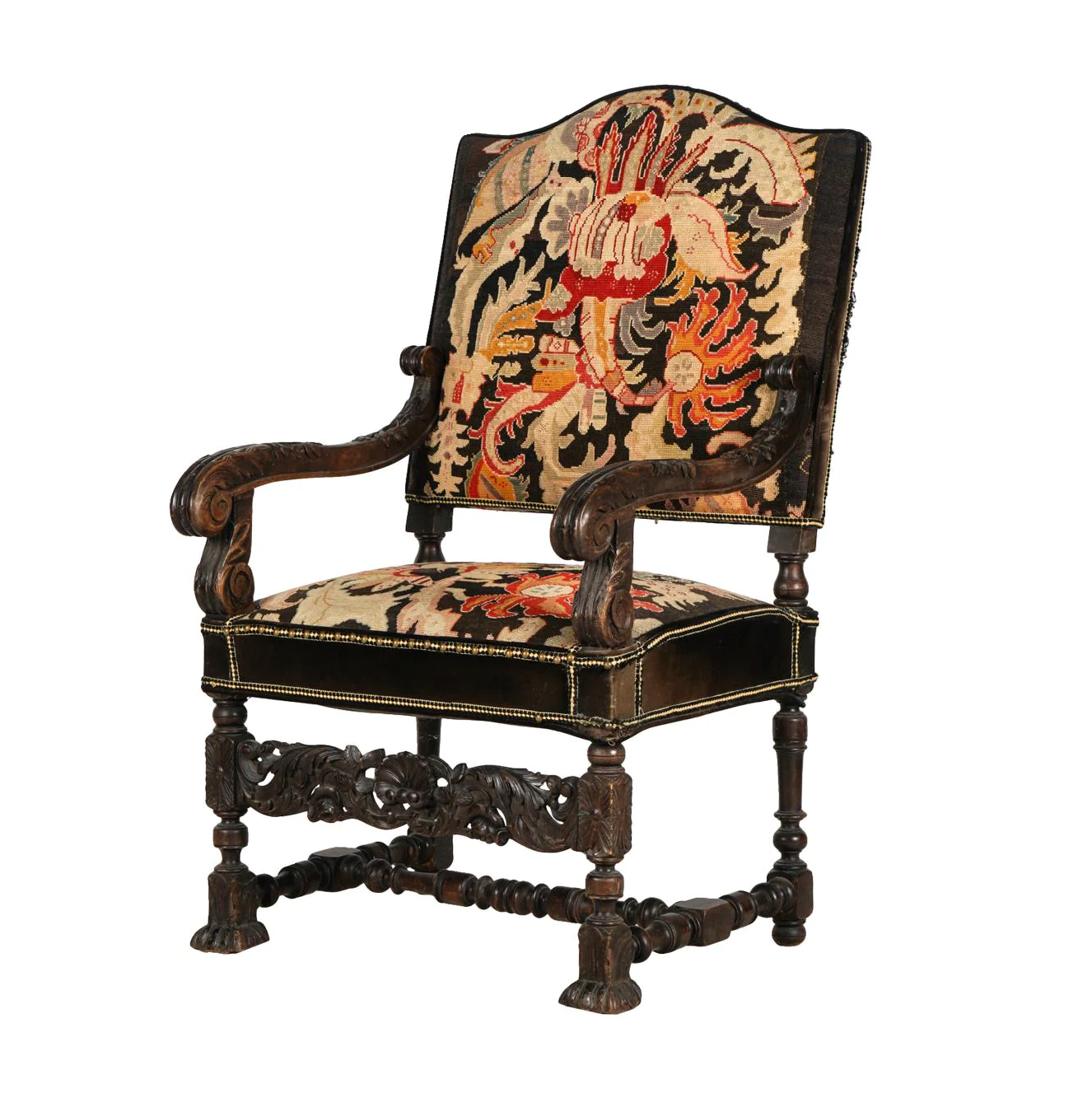 ANTIQUE SPANISH COLONIAL REVIVAL ARMCHAIR | Work of Man