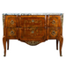 ANTIQUE LOUIS XV/XVI TRANSITIONAL MARQUETRY COMMODE | Work of Man